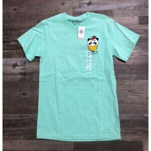 Riot Society Green Short Sleeve Tee with Cartoon Graphic
